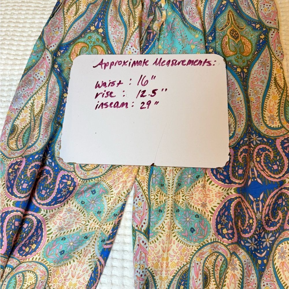 New Urban Daizy “The Madelyn" Blue Paisley Wide-leg Palazzo Pants - Picture 4 of 10